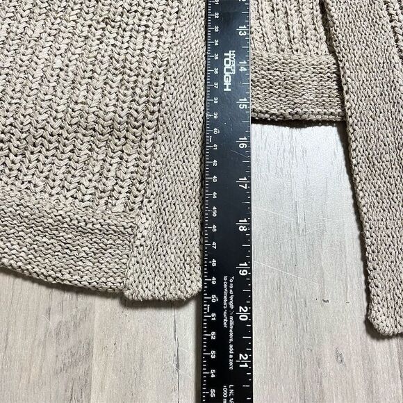 August Silk Women's XL Brown Short Sleeve Knitted Cardigan Sweater - Picture 6 of 9